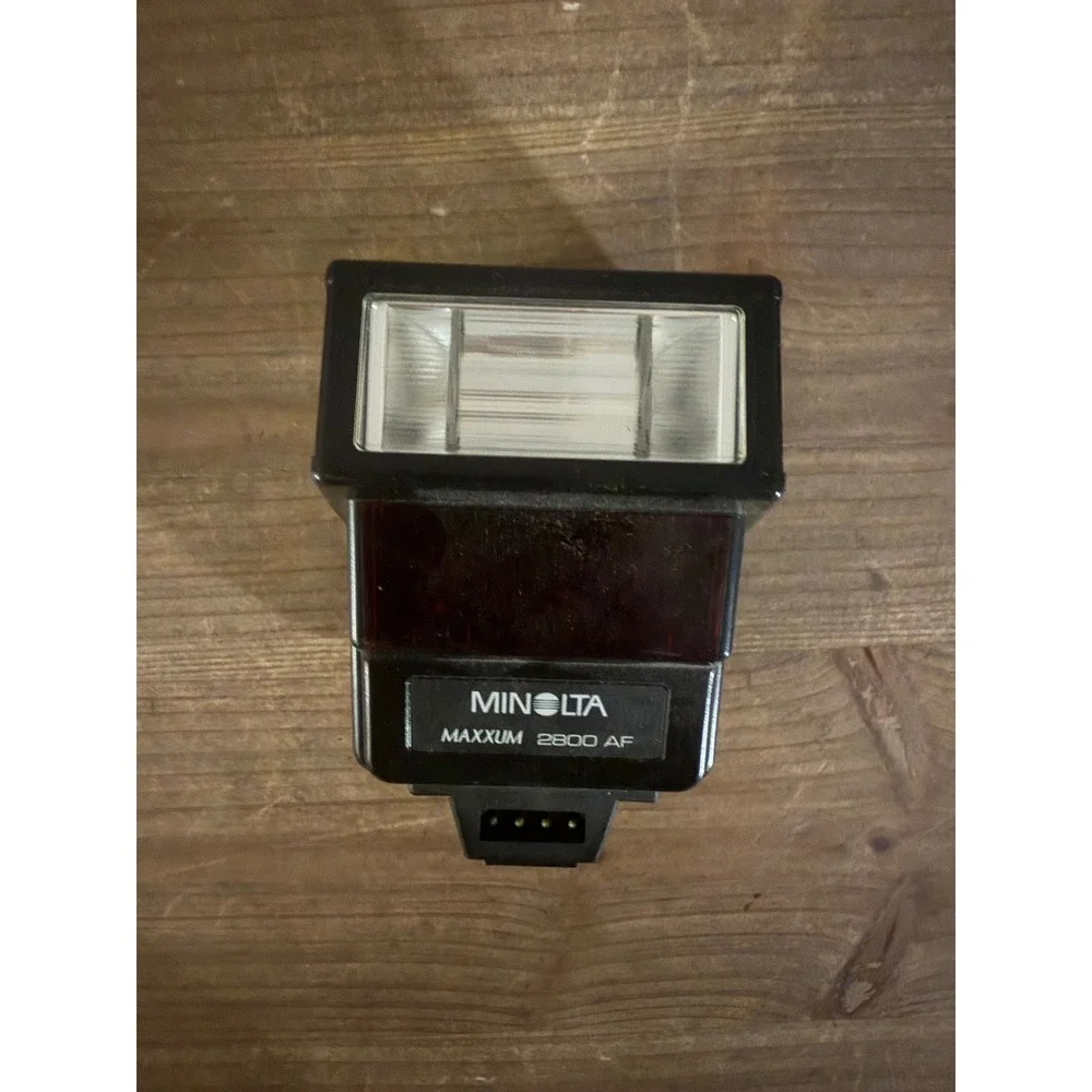 Minolta Maxxum 2800 AF External Camera Flash for SLR Vintage Photography Black